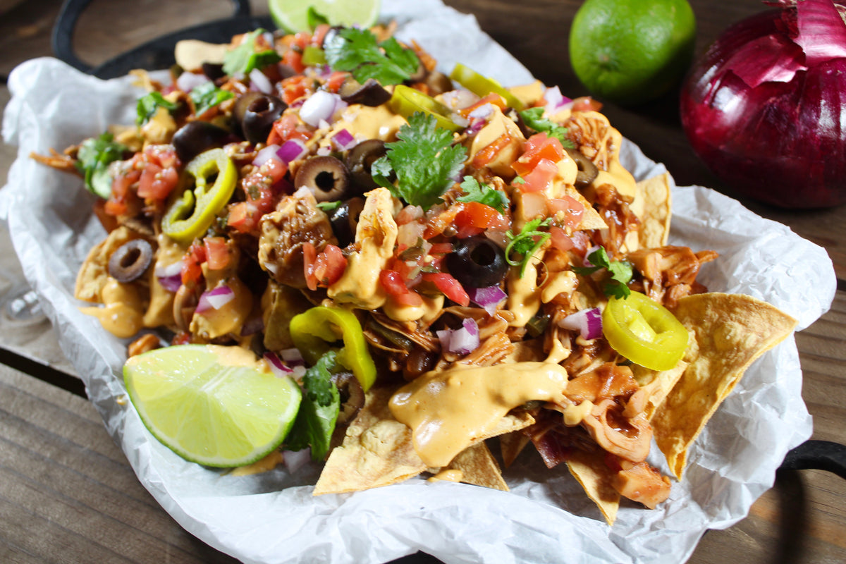 Loaded Nachos with BBQ Jackfruit – PlantPure Nation